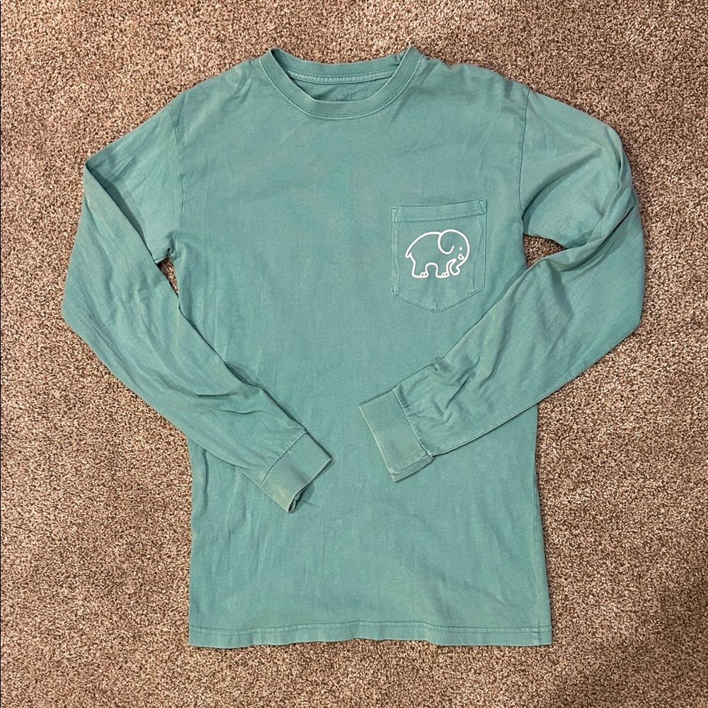 Ivory Ella Green Long Sleeve with Elephant Design